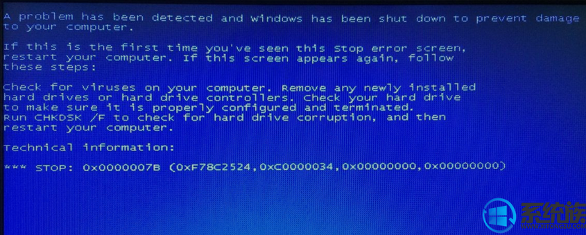 win7系统安装后开机蓝屏错误代码0x00000007B的解决方法